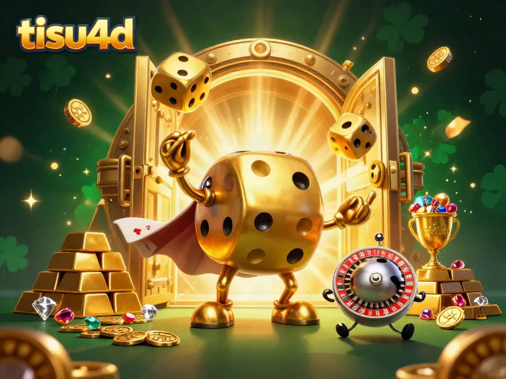 TISU4D menghadirkan kombinasi keseruan dan keberuntungan dengan dadu emas raksasa dan harta kekayaan dalam dunia game digital.